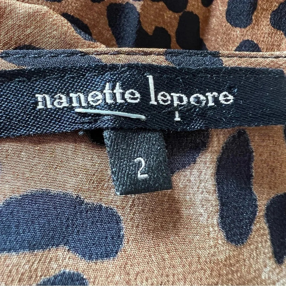 Nanette Lepore 100% silk leopard patterned wrap dress 2896 - Picture 7 of 10